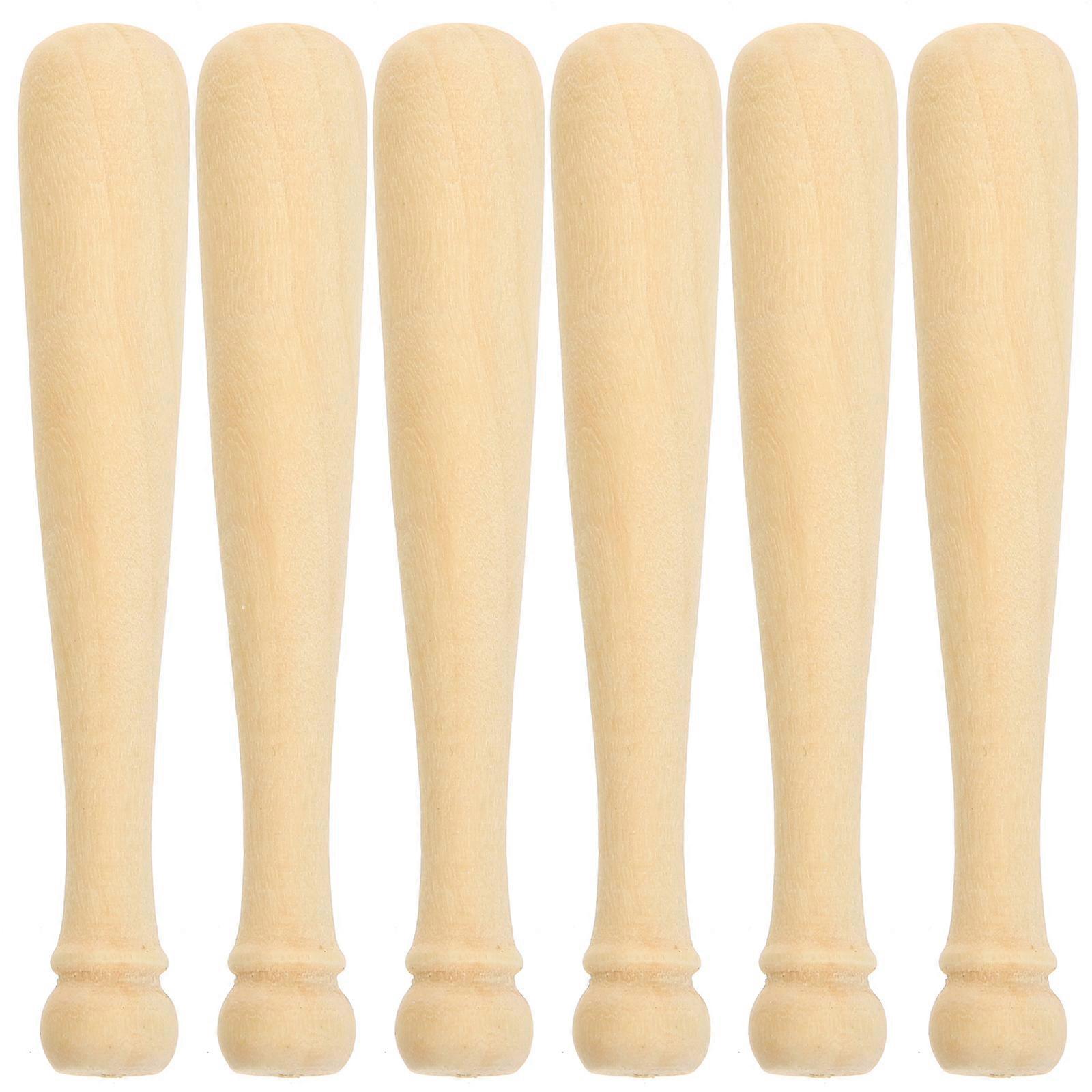 20pcs Kids DIY Baseball Bats Wooden Unfinished Baseball Bats Graffiti Painting Tools
