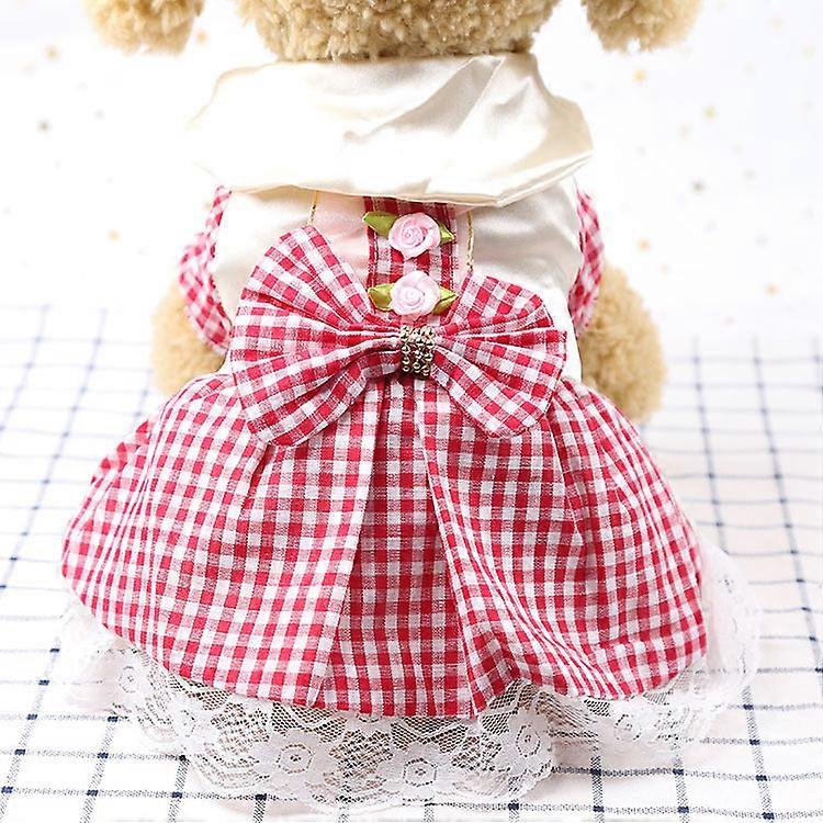Pet Clothes Small, Medium And Large Dogs Jarre Aero Bull Cat Plaid Skirt