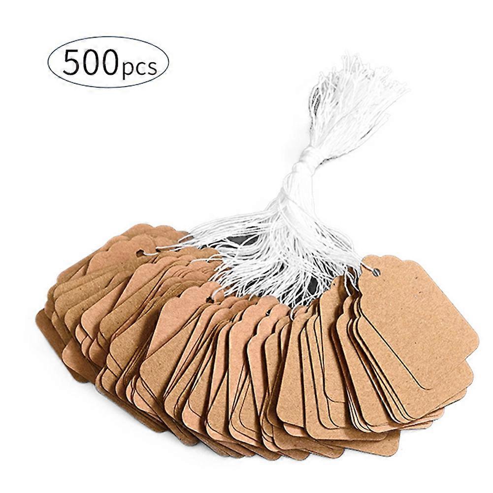 Krafts Paper Present Hang-Tags Multifunctional Rectangle Present-Tags for DIY Crafts