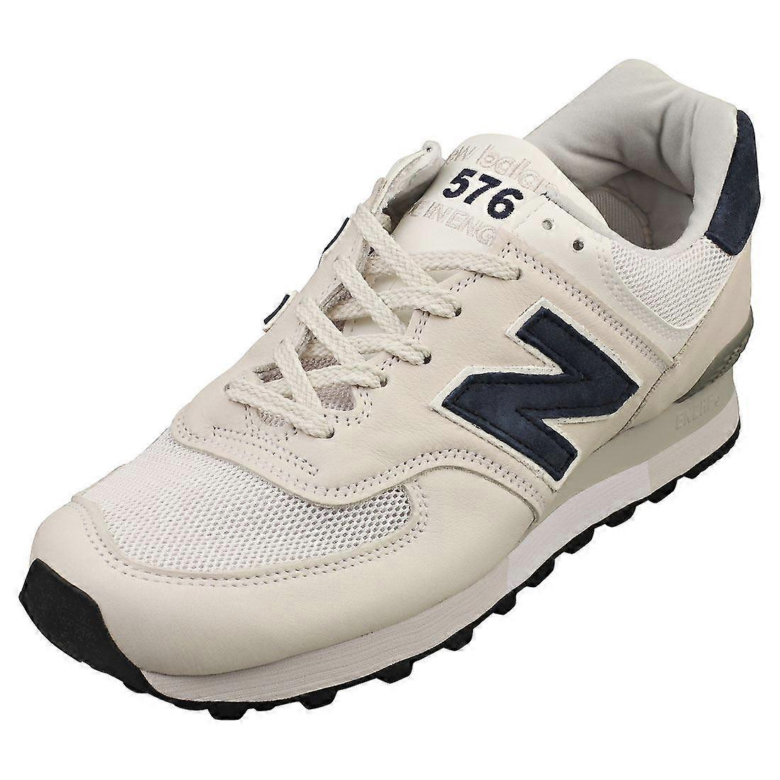 New Balance 576 英国制造 米白色海军蓝男士时尚运动鞋