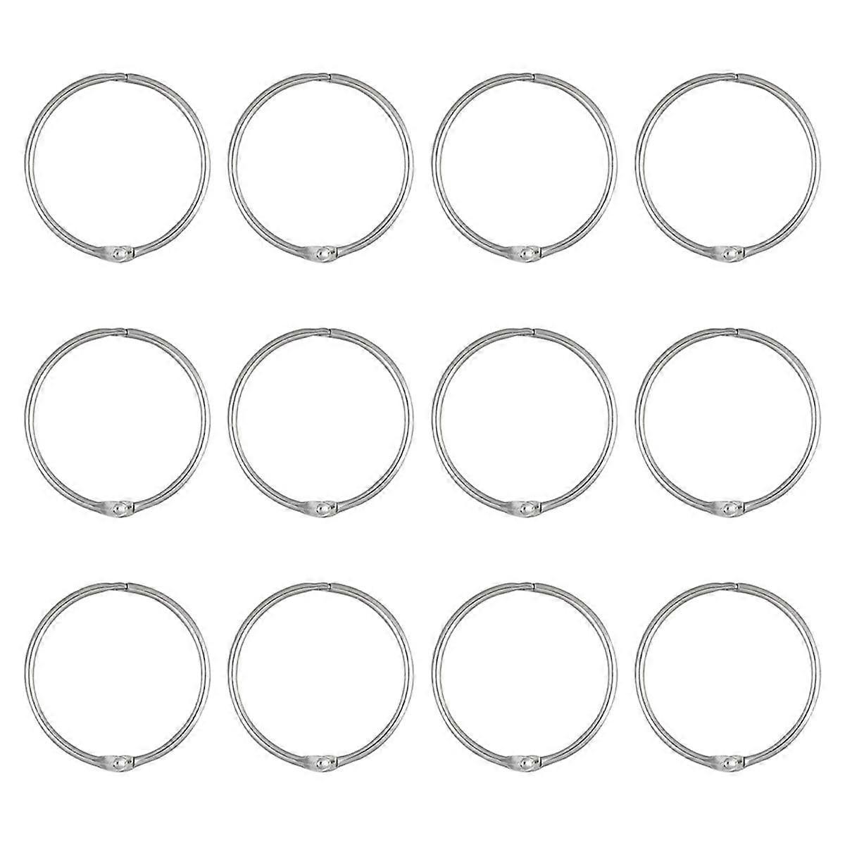 Shower Curtain Rings, Hooks Shower Curtain Rings Rust Proof, Anti-Drop Round Shower Rings for Curtain,Silver