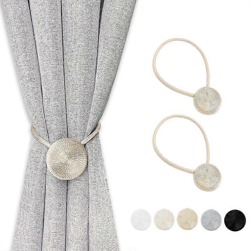 Magnetic Curtain Tiebacks,Boho Rope Curtain Holdbacks