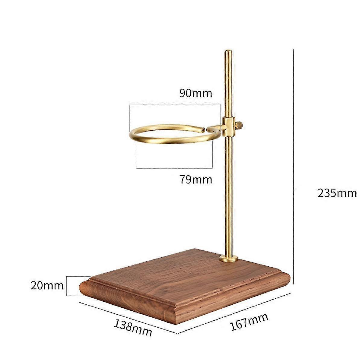 Pour Over Coffee Maker Stand With Wood Base Adjustable Height Rack Dripper Filter Holder For Manual