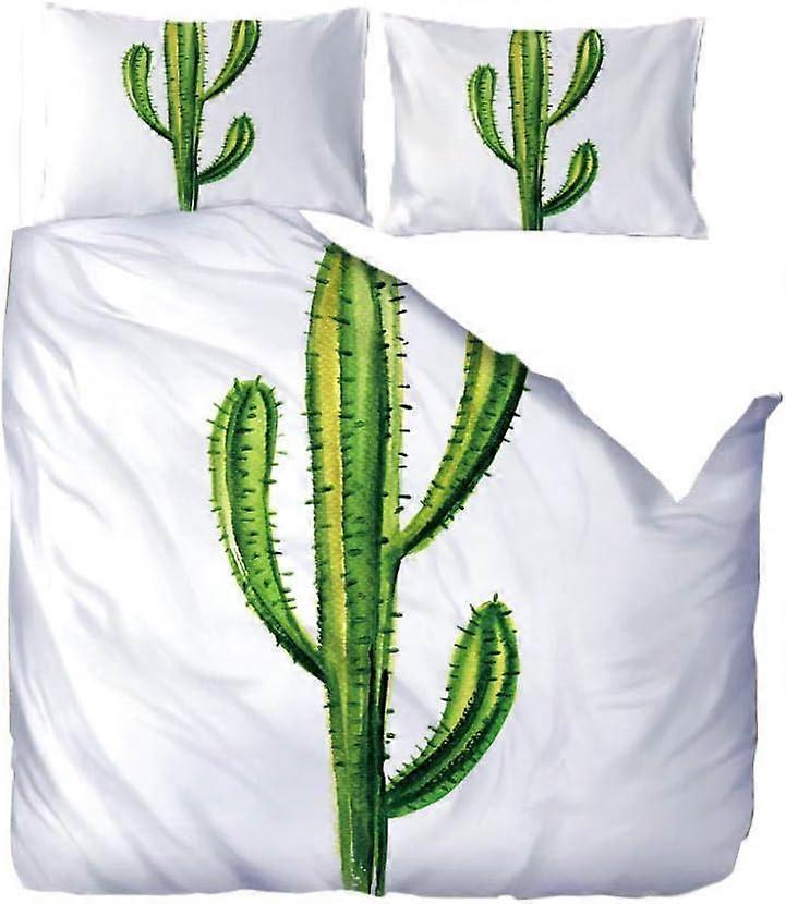 Cactus Bedding Set Duvet Cover and Pillowcase, Digital Printing D Digital Print Microfiber, Bedding Set Pieces 135*200 CM