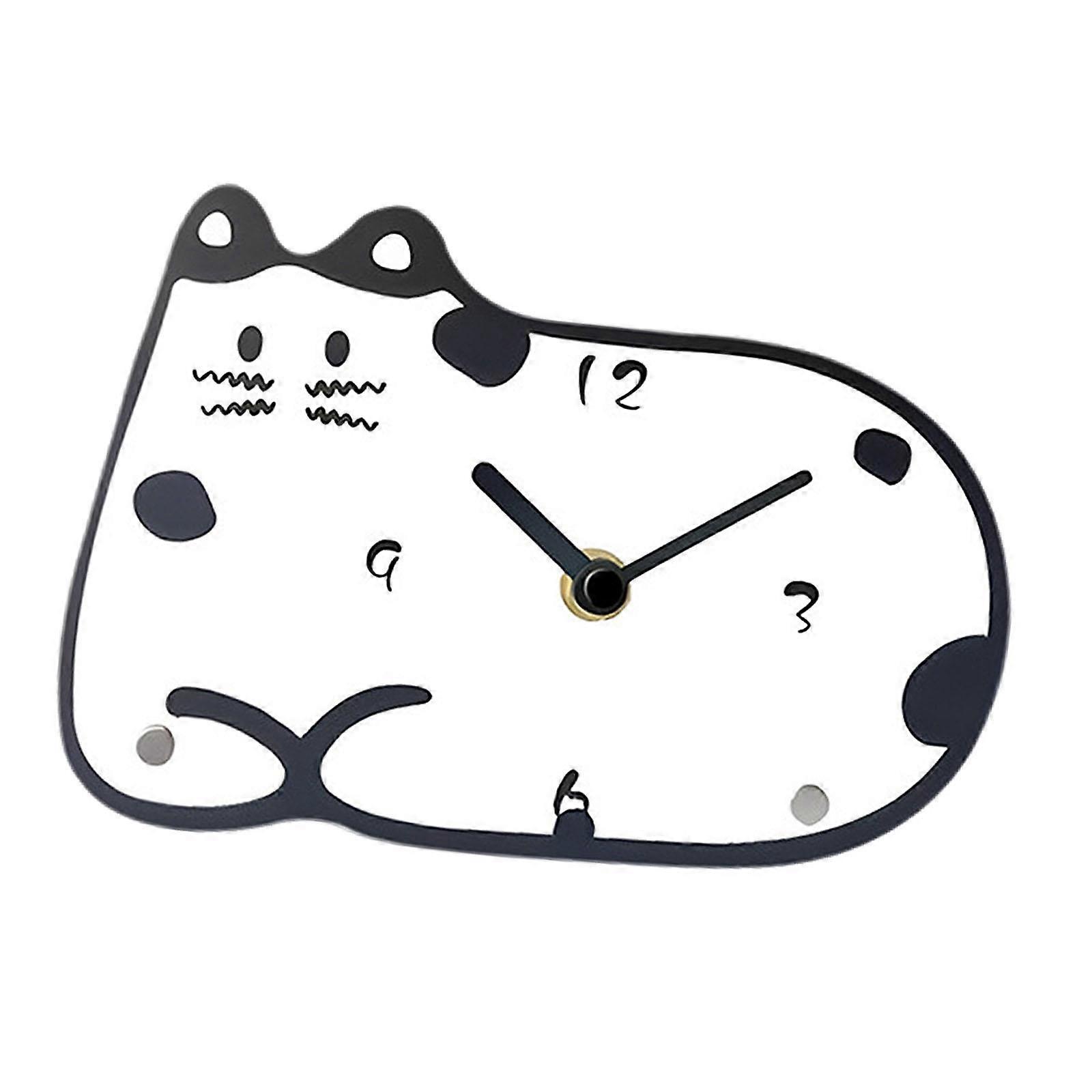 Cat Desk Clock Time Clock Home Decor Table Clock for Cafe Dining Room Office