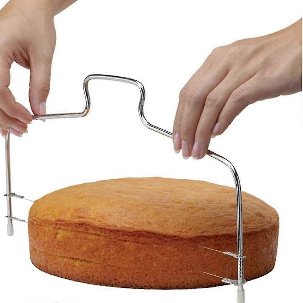 Professional Stainless Steel Cake Cutter, Adjustable, Double Cutting Wire Leveller1pcs)