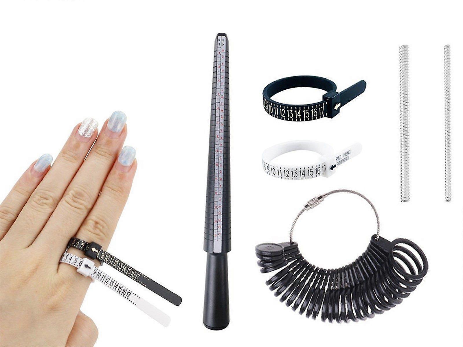 2PCS Ring Sizer Measuring Tool Set Finger Size Gauge Measure Tool UK D to Z