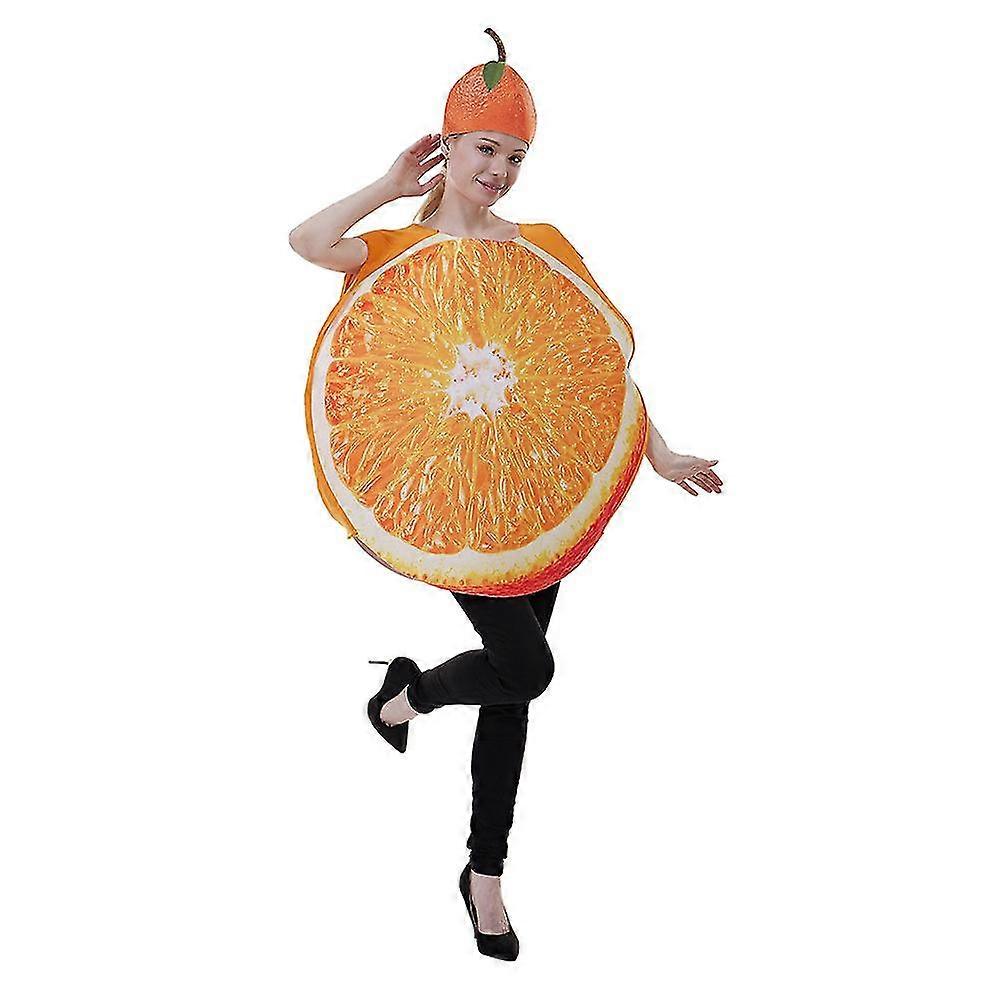 Funny Halloween Orange Fruit Slice Costume For Adults