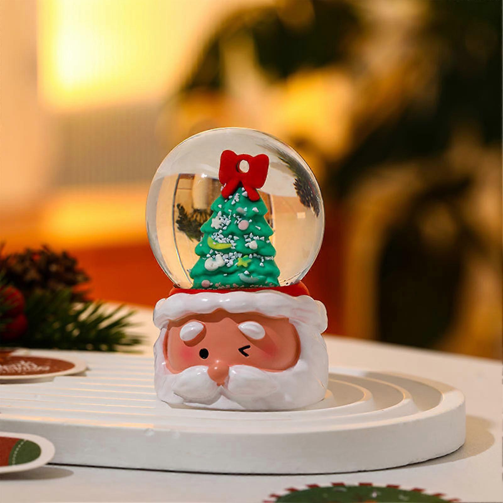 Christmas Snow Globe Ornament Create Christmas Atmosphere Cute Resin Balls for Holiday Home Party Night