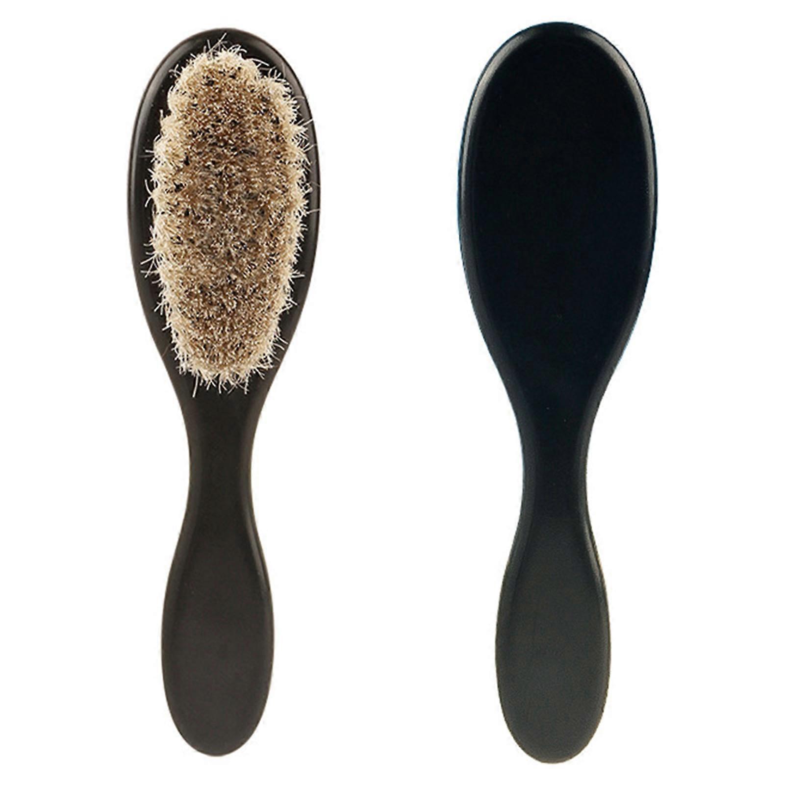 Barber Fade Brush for Men Soft Horsehair Neck Duster Brush for Men\'s Grooming Accessory