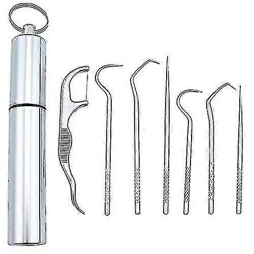 Titanium Toothpicks Metal Toothpick Stainless Steel Reusable Pocket Toothpick Holder Keychain Design For Outdoor