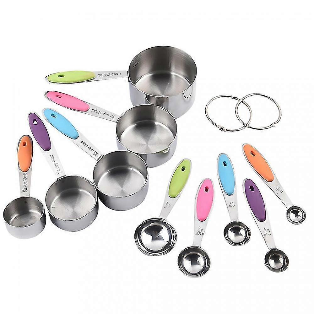 10pcs Stackable Measuring Cups Spoons Set With Scale Stainless