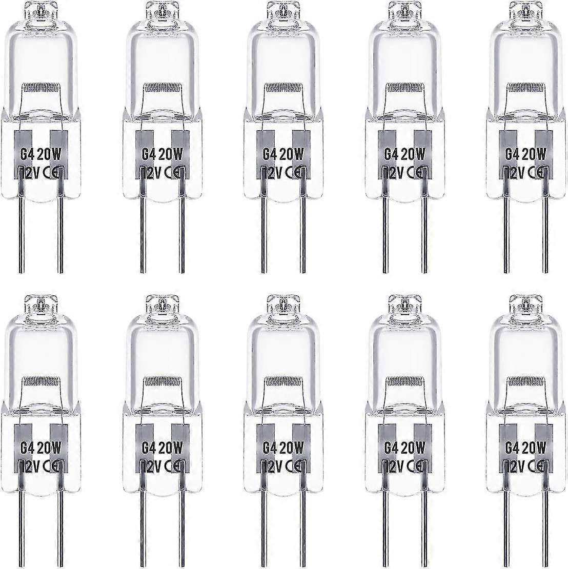 G4 Halogen Bulb 12v 20w, G4 Light Bulb, Dimmable G4 Halogen Bulb, 3000k Warm White, G4 Bi-pin Base Clear Capsule A