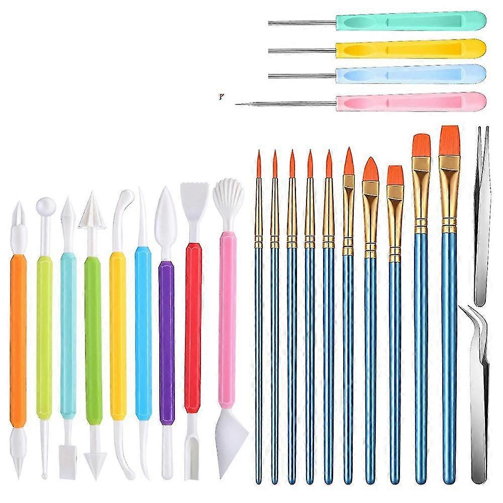 Cookie Decorating Tool Set Fondant Cake Decorating Tool Set,brushes Needle Fondant Modeling Tool Fo