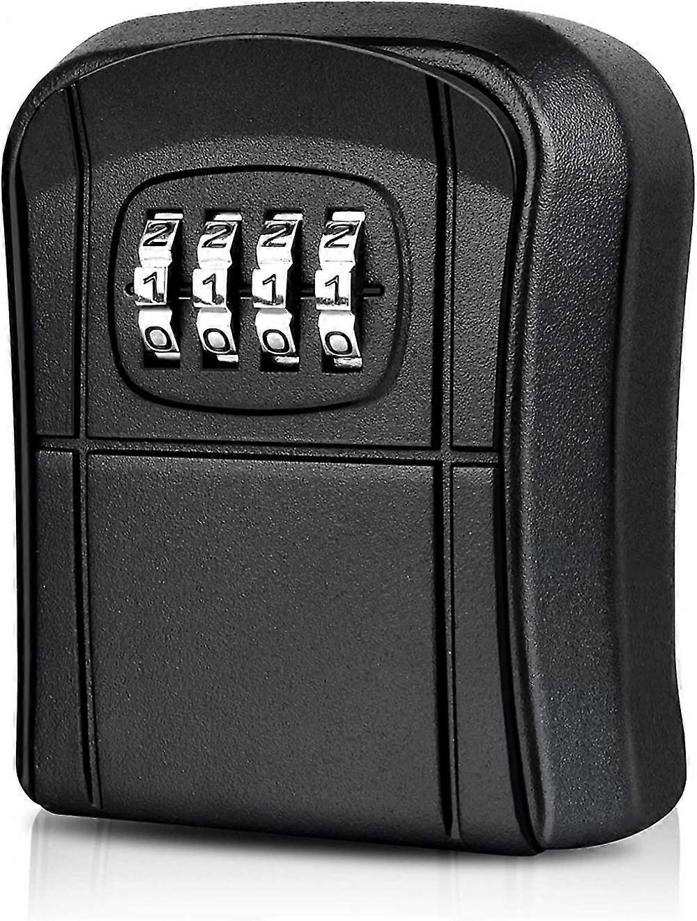 Key Box Wall Mounted Mini Key Safe Outdoor Key Box With Resettable 4-digit Numeric Code Waterproof(black)