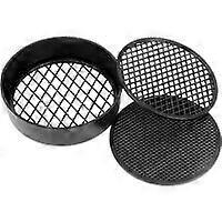 Tragbares Gartensieb aus Kunststoff, 3 in 1 Sieb 11cm schwarz