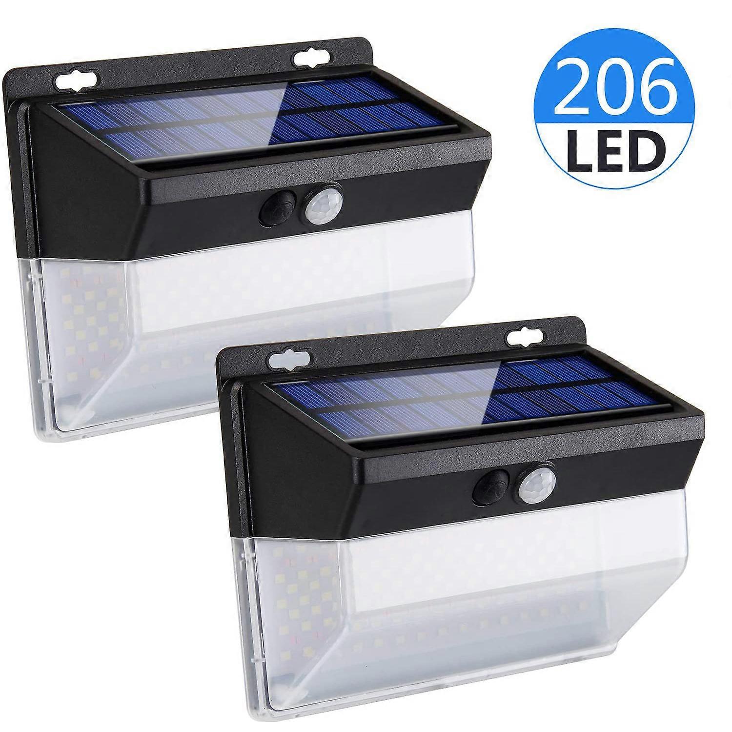 2pcs206 LED Outdoor Solar LightMotion Sensor Wireless Lighting