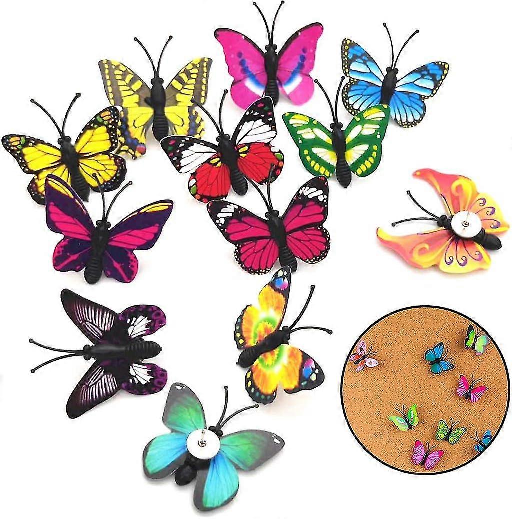 30pcs Push Pin Creative Butterfly Decorative Map Tack Thumb Tack Drawing Pin
