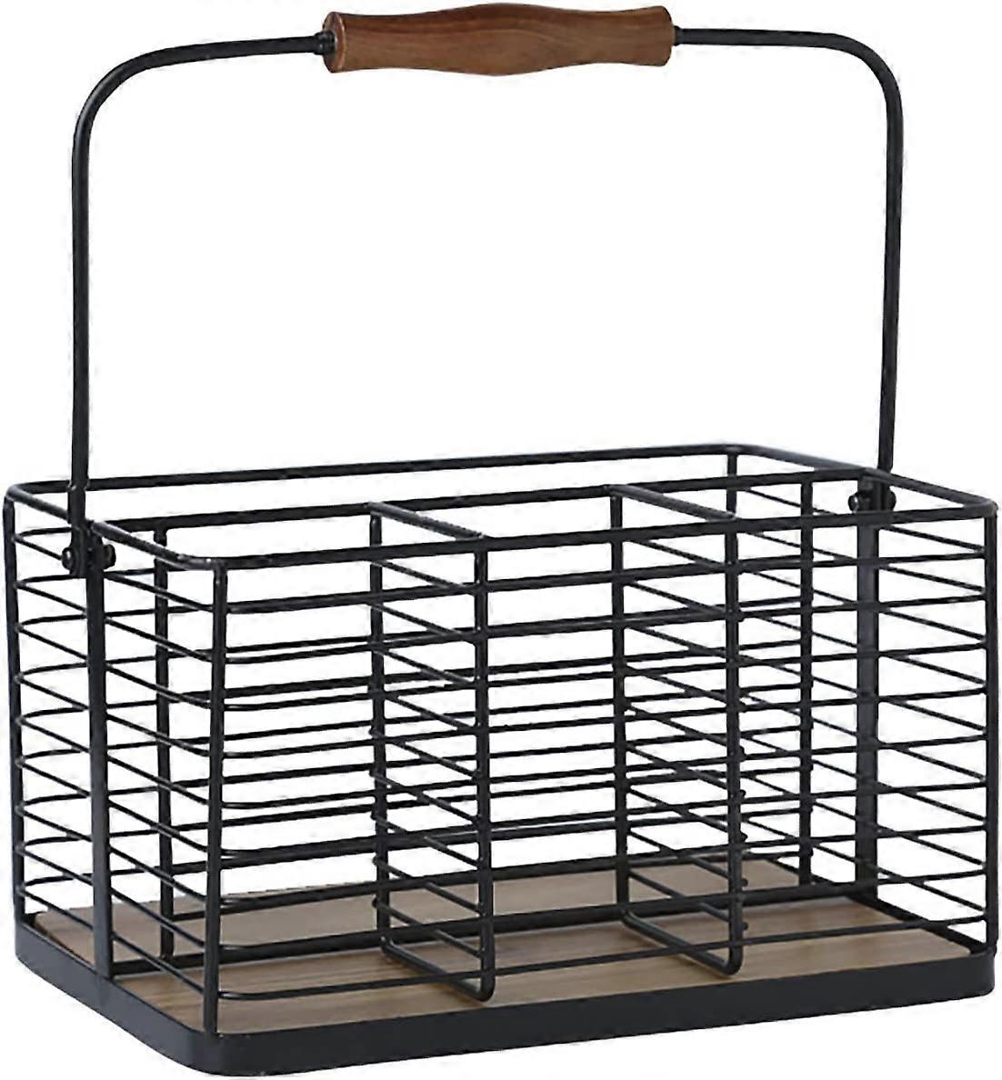 Utensil Holder Kitchen Condiment Organizer, Black
