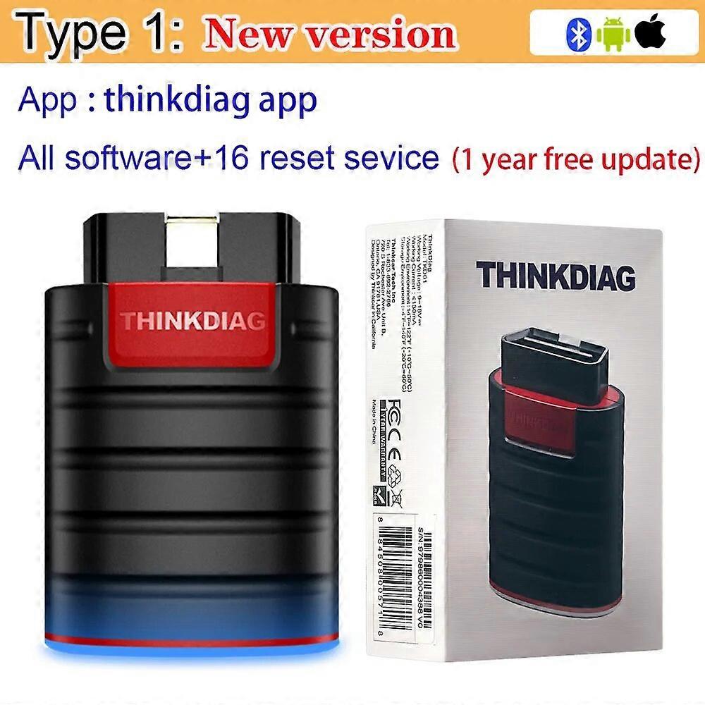 Thinkdiag νέα έκδοση OBD2 ανιχνευτή Bluetooth όλο το σύστημα 16 επαναφέρει το ενεργό διαγνωστικό εργαλείο αυτοκινήτων κωδικοποίησης ECU δοκιμής 1 έτος ελεύθερο