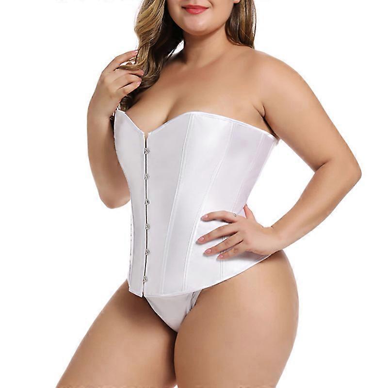 MIMIGO Γυναικεία Bustier Corset Top Sexy Εσώρουχα Σετ Μαύρο Σατέν Μέση Cincher