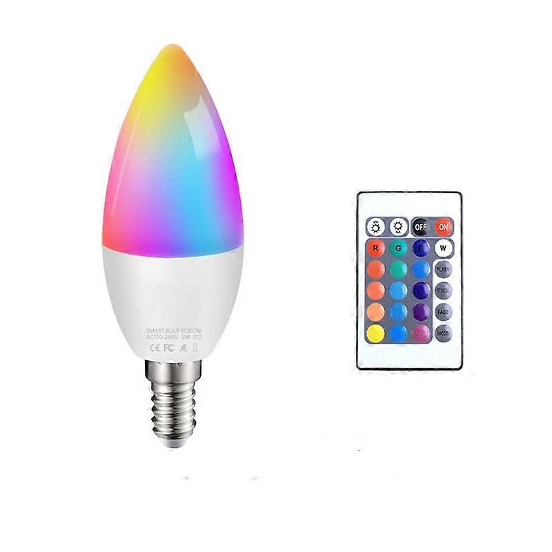 Telecomandă cu bec inteligent de schimbare a LED-urilor RGB E12 / E14 / E26 / E27 / B22 de interior