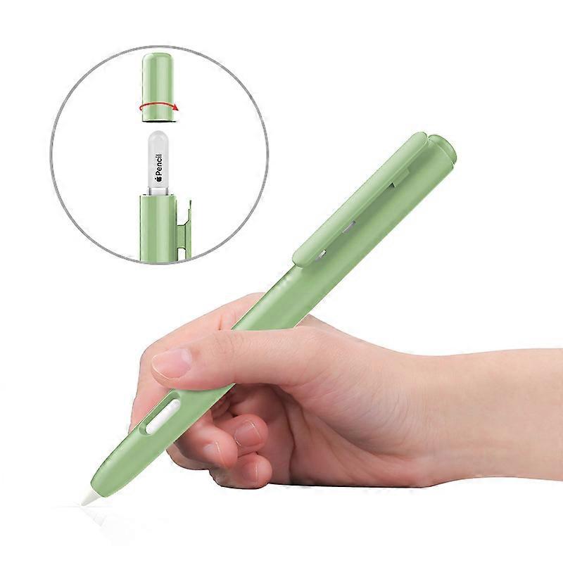 Protective Case for Apple Pencil,Pencil Case Holder with Built-in Clip,Retractable Tip Protection,Spring Button,Secures Cap