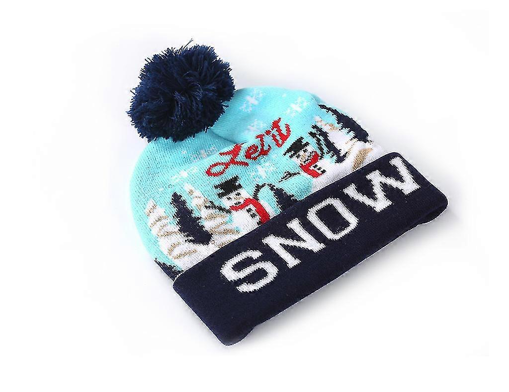 2022 Neujahr Led Gestrickte Weihnachtsmütze Mütze Light Up Illuminate Warm Hat Für Kid Erwachsene