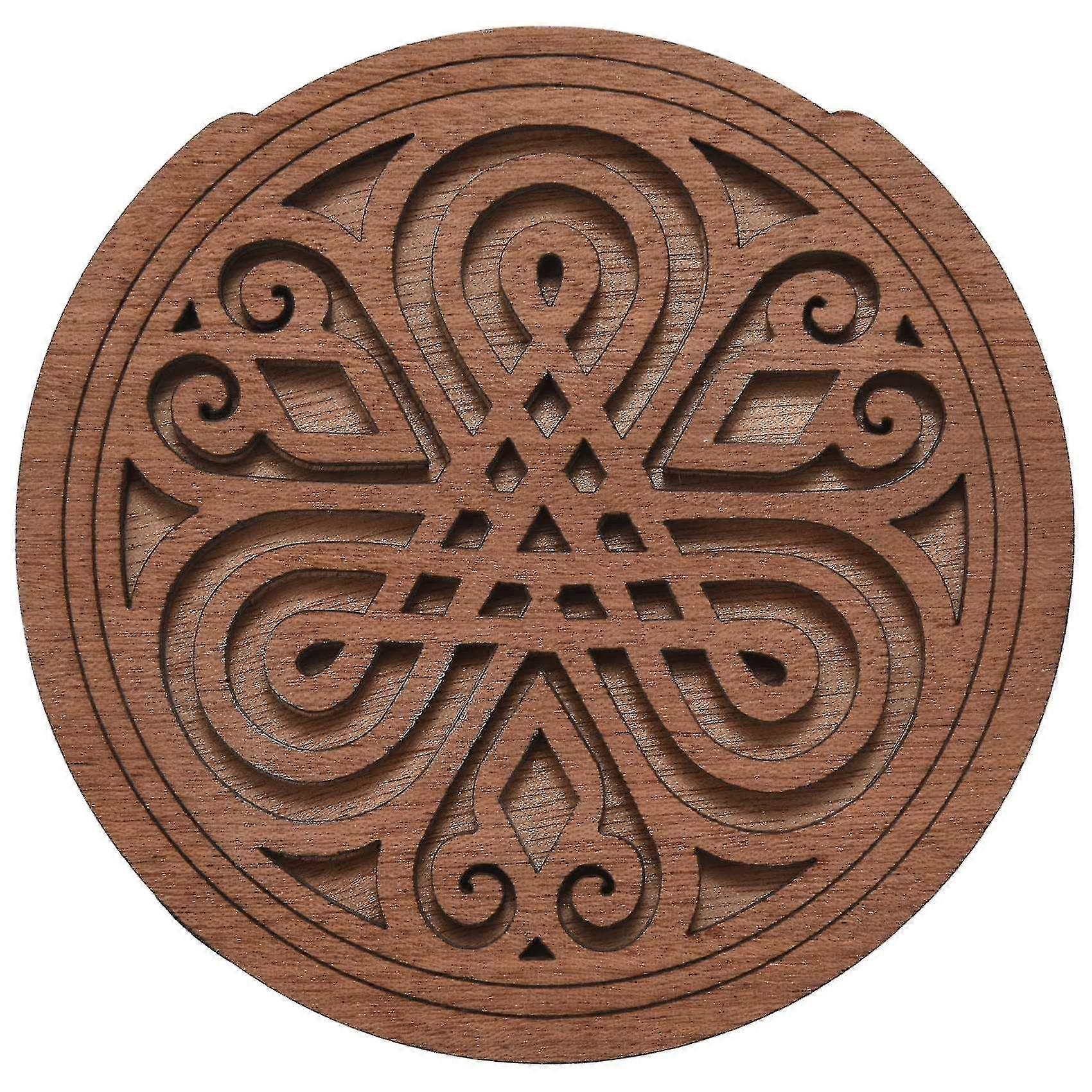 Gitar lydhullsdeksel i tre, mahognitre, 7#