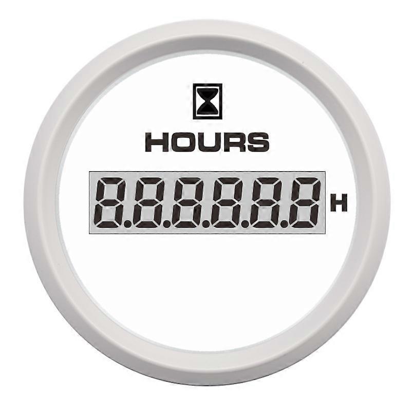 Deniz Tekne Motoru için HD 52mm LCD Dijital Saat Ölçer Su Geçirmez Araba Motosiklet Saat Ölçer 0-99999.9 Aralık Kırmızı / 8 Renkli Arka Işık ~ 32109