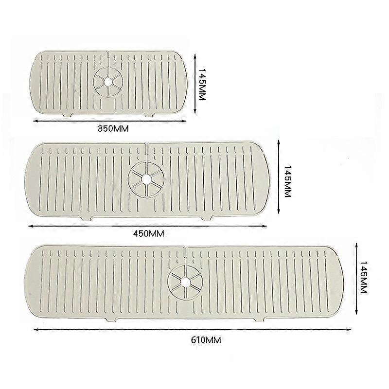 Silicone Faucet Mat Water Ripples Kitchen Faucet Water Catcher Mat Large Sink Splash Pad Countertop Protector Bathroom