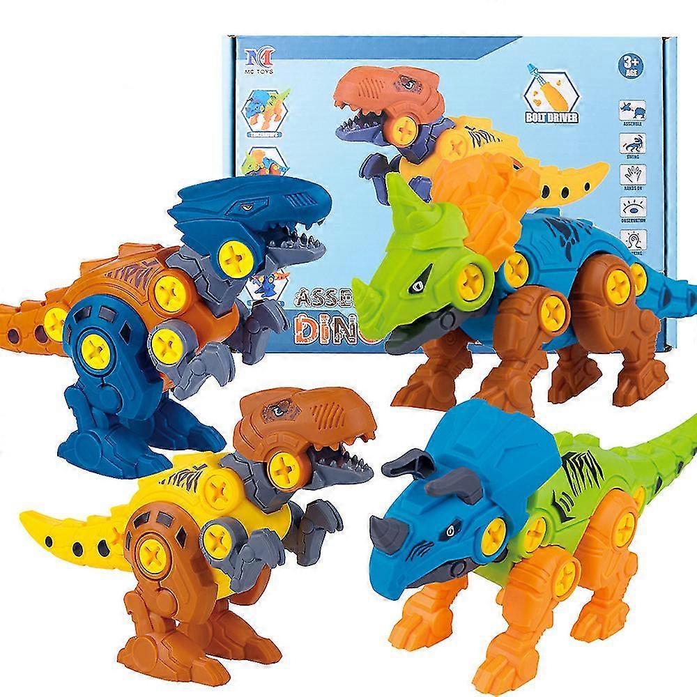 Guoguo pentru copii Demontează jucării cu dinozauri Set de jucării de construcție DIY Diy Jucării puzzle Cadouri pentru copii