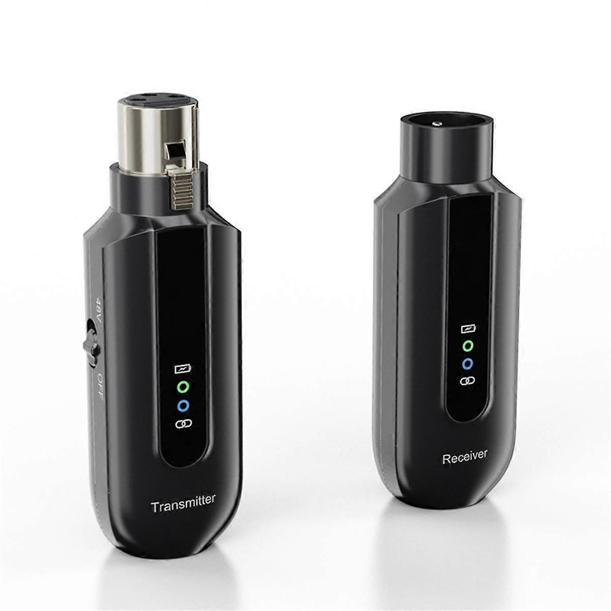 UHF Wireless Microphone Converter XLR Transmitter and Receiver for Dynamic Microphone Guitar Receiver Transmission Adapt