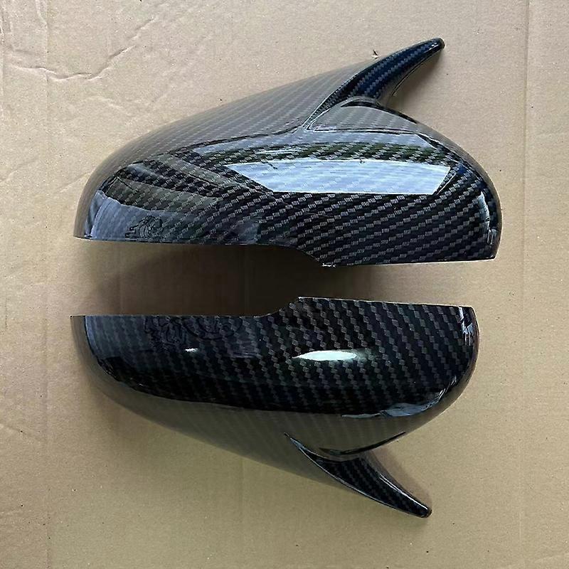 For KIA Stinger 2018-2022 Auto Car Body Side Door Rearview Mirror Cover Sticker Trim ABS Carbon Fiber Style Gloss Black
