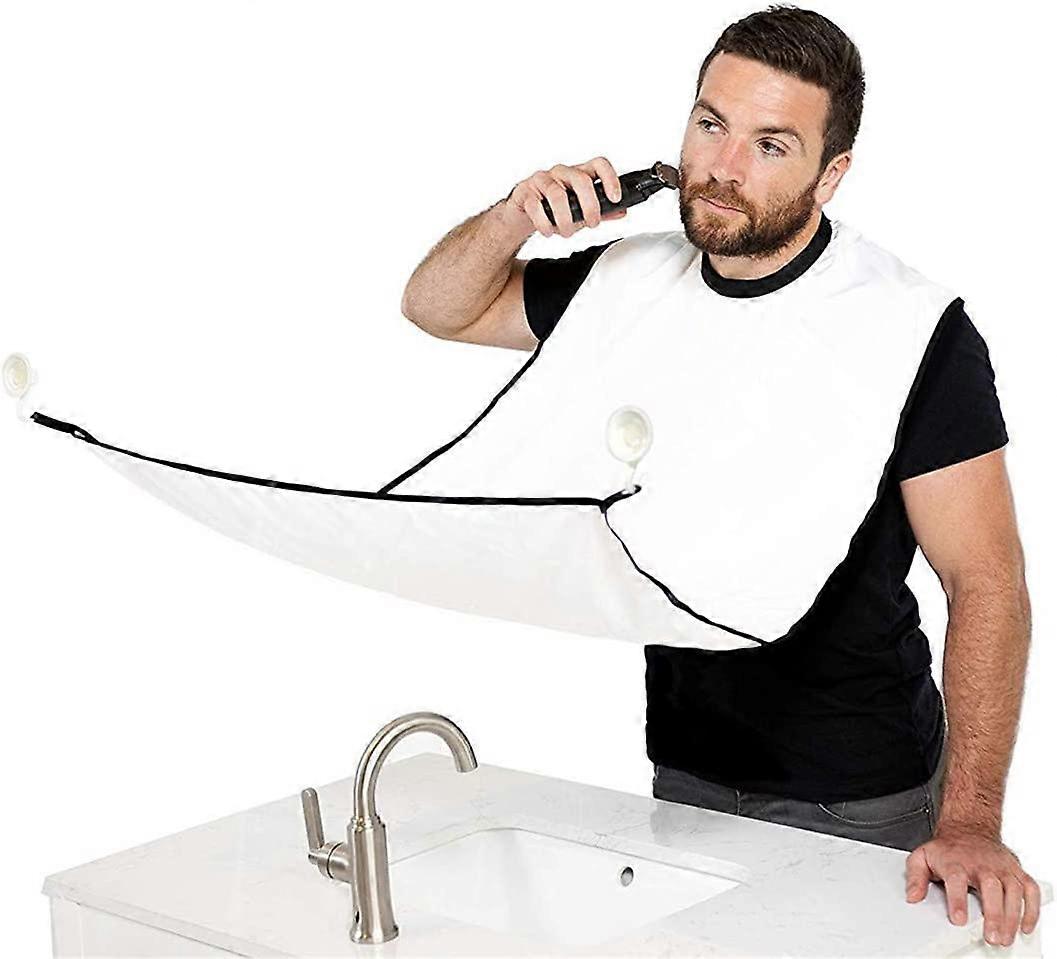 Beard apron to catch hairs when shaving-110x70cmWhite