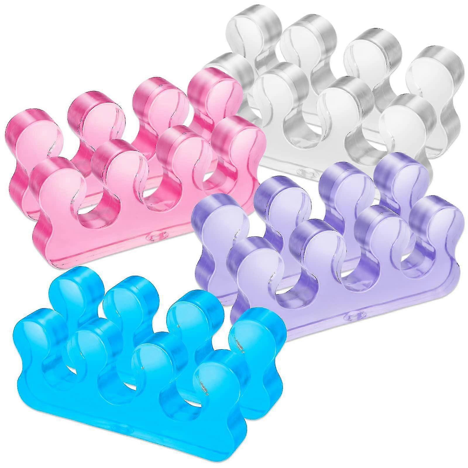 4 Pairs Gel Toe Separators, Toe Stretcher And Correctors For Overlapping Toes, Bunions, Hammer Toe, Foot Pain Relief