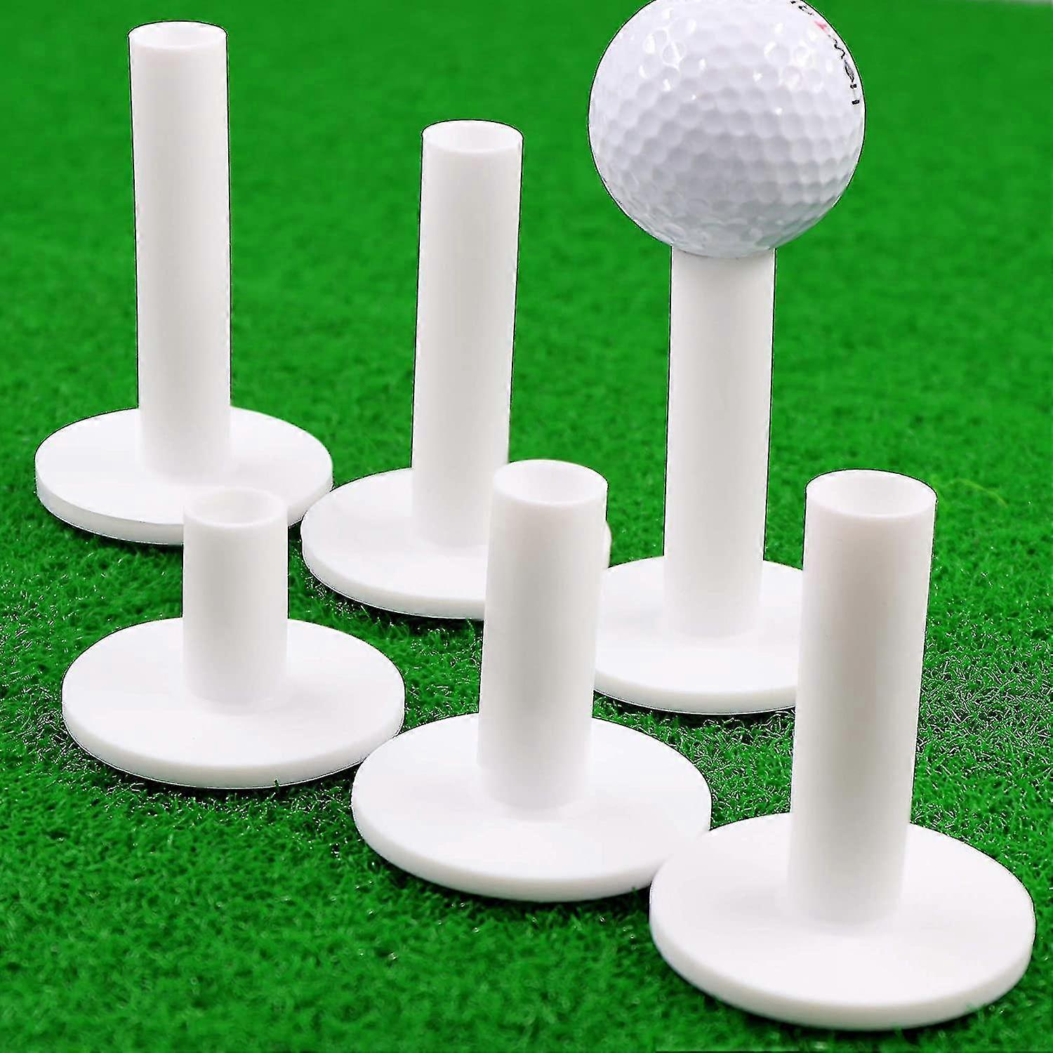 Premium Rubber Golf Tee Pack Of 5 (mixed), Excellent Durability And Stability Rubber, Ideal For Golf Batting Mats And Outdoor Training. 1 Piece, White