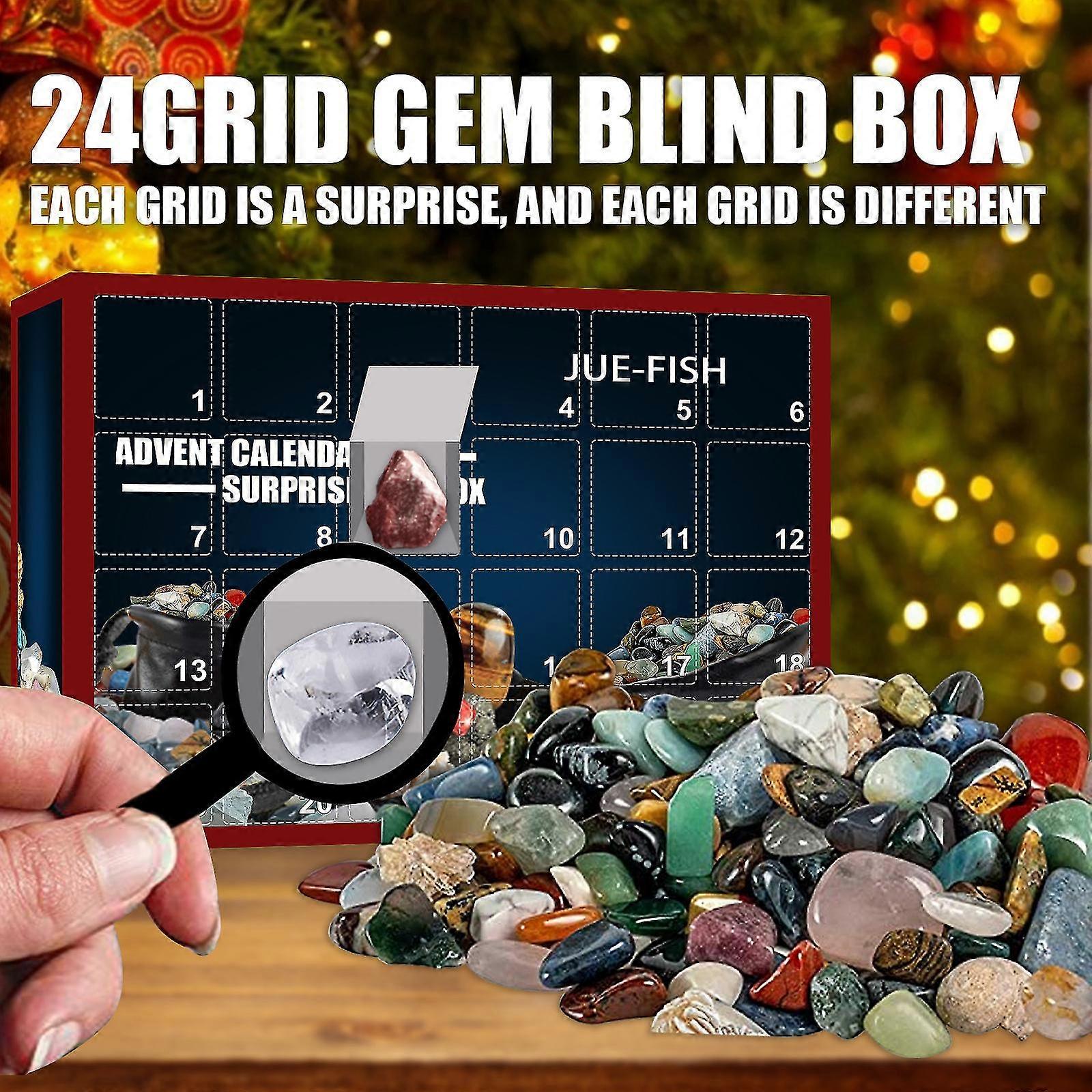 24-Gitter Magic Ore Blind Box Weihnachtsgeschenk 24 Tage Countdown Überraschungsbox
