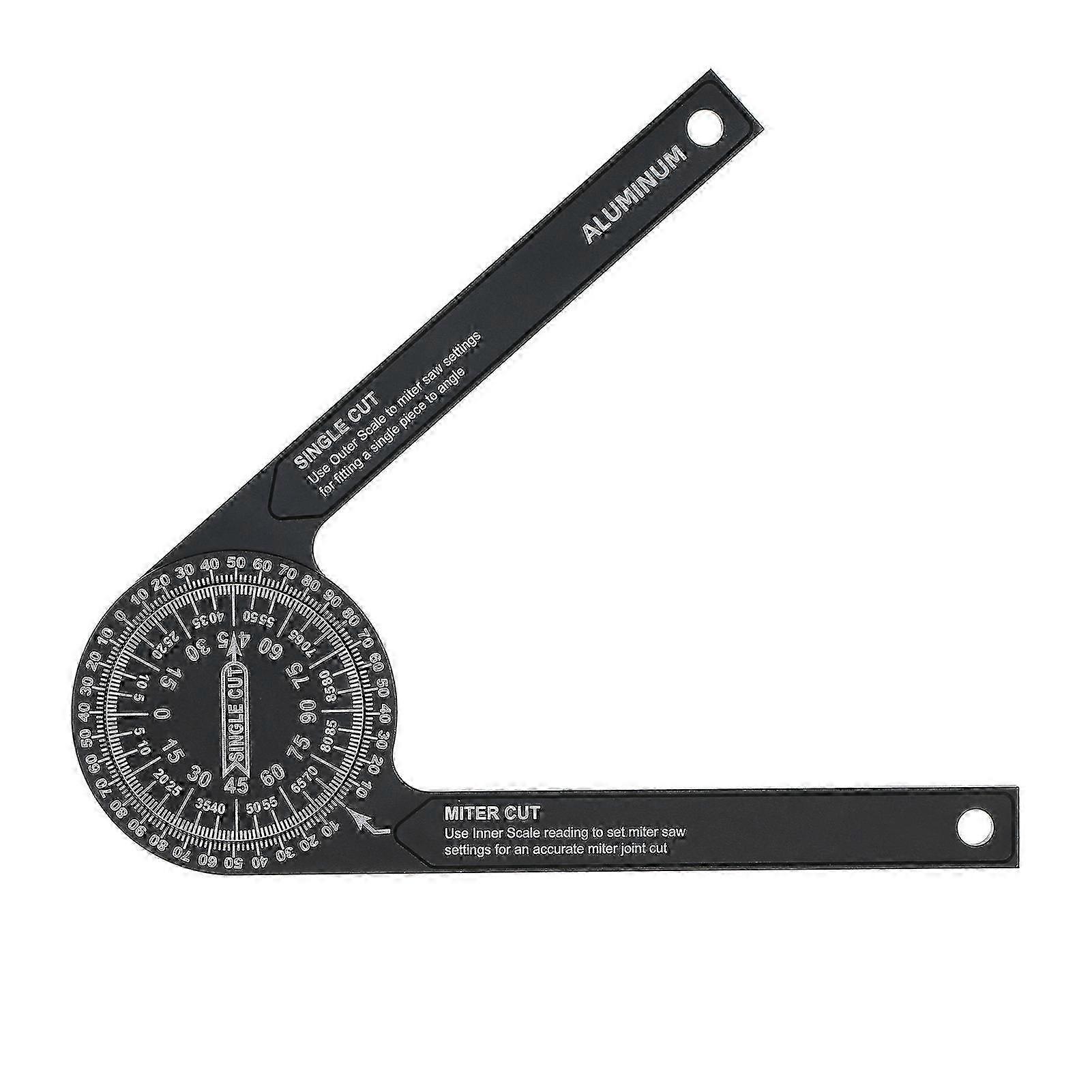 7-inch Miter Saws Protractor Rust Proof Aluminum Alloy Accurate Reading Scales Inside & Outside Miter Angle Finder for Carpenters Plumbers and All Bui