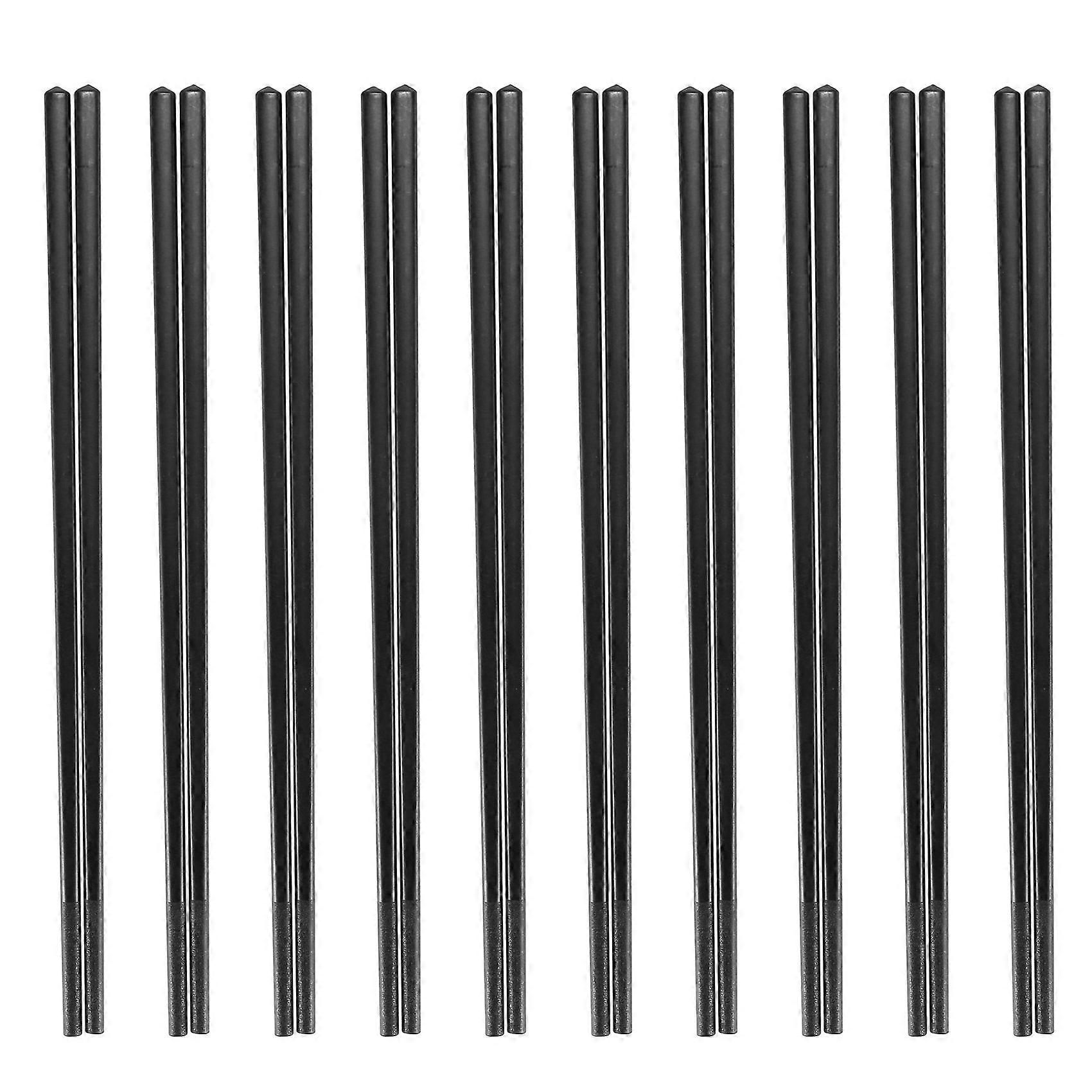 10 Pairs Chopsticks Reusable Dishwasher Safe, Fiberglass Chopsticks, 9.5Inch Non-Slip Chopsticks for Beginners