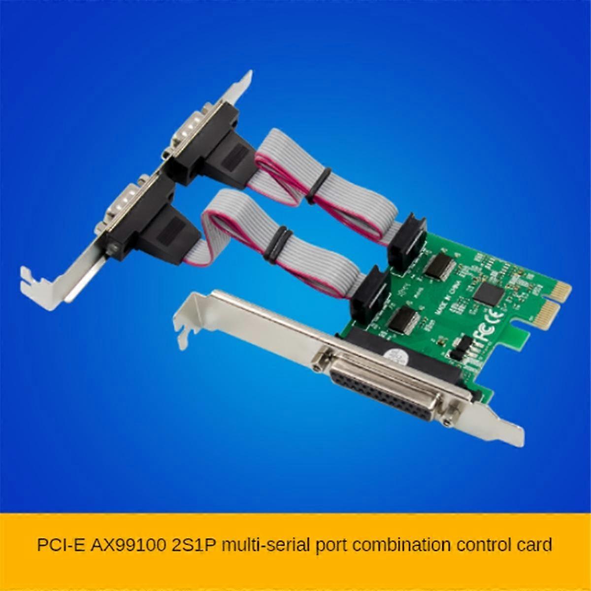 بطاقة التوسيع ST317 PCIe X1 AX99100 2S1P الصناعية RS232 + التحكم متعدد الوظائف بطاقة التوسع المريحة