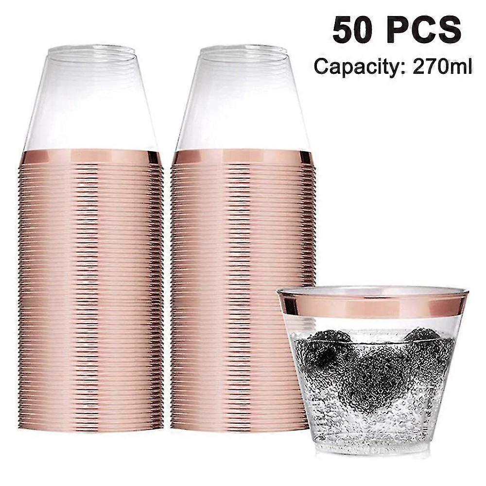50pack 9oz Vaso de cóctel de plástico, vaso desechable de plástico
