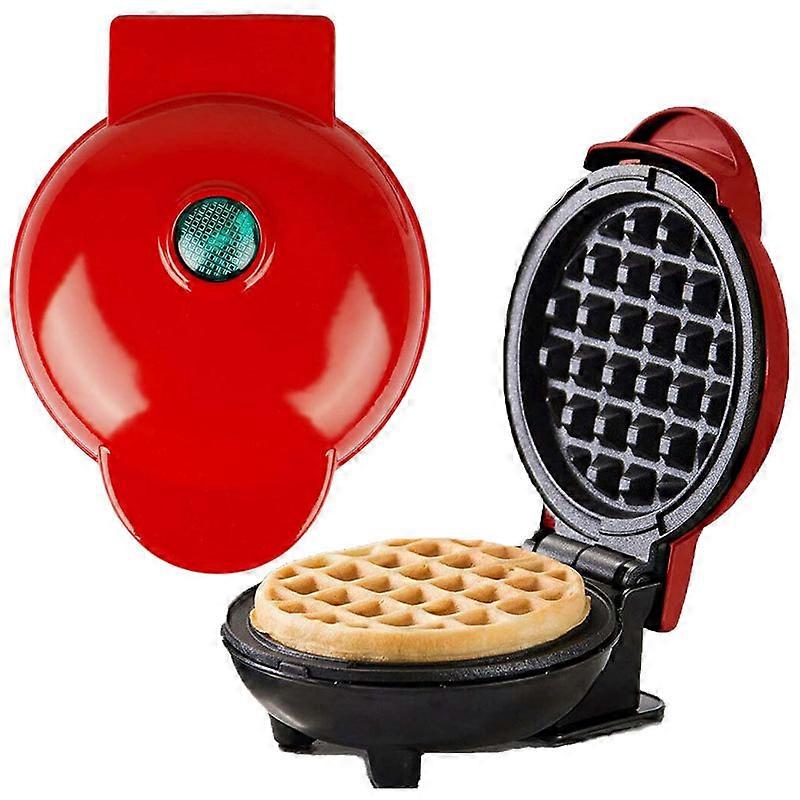 Round mini red waffle maker for cake maker
