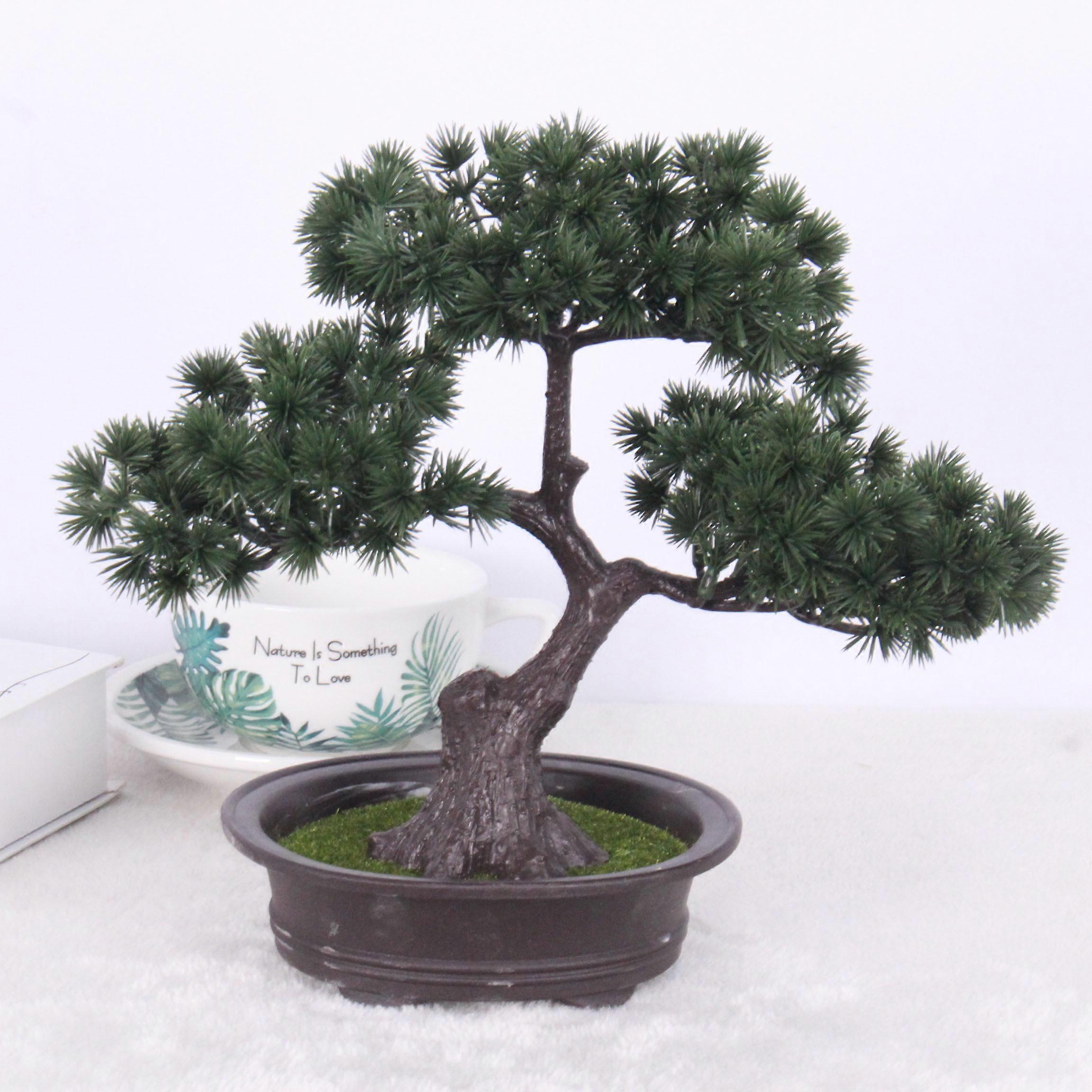 Simulation Bonsai Ornaments Fake Tree Potted Large Welcoming Pine Plastic Fake Potted Plants Simulation Pine Indoor Decoration