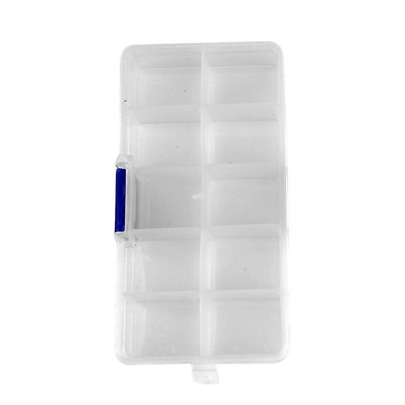 10/15 Compartment Adjustable Jewelry Clear Beads Storage Organizer Box Holder
