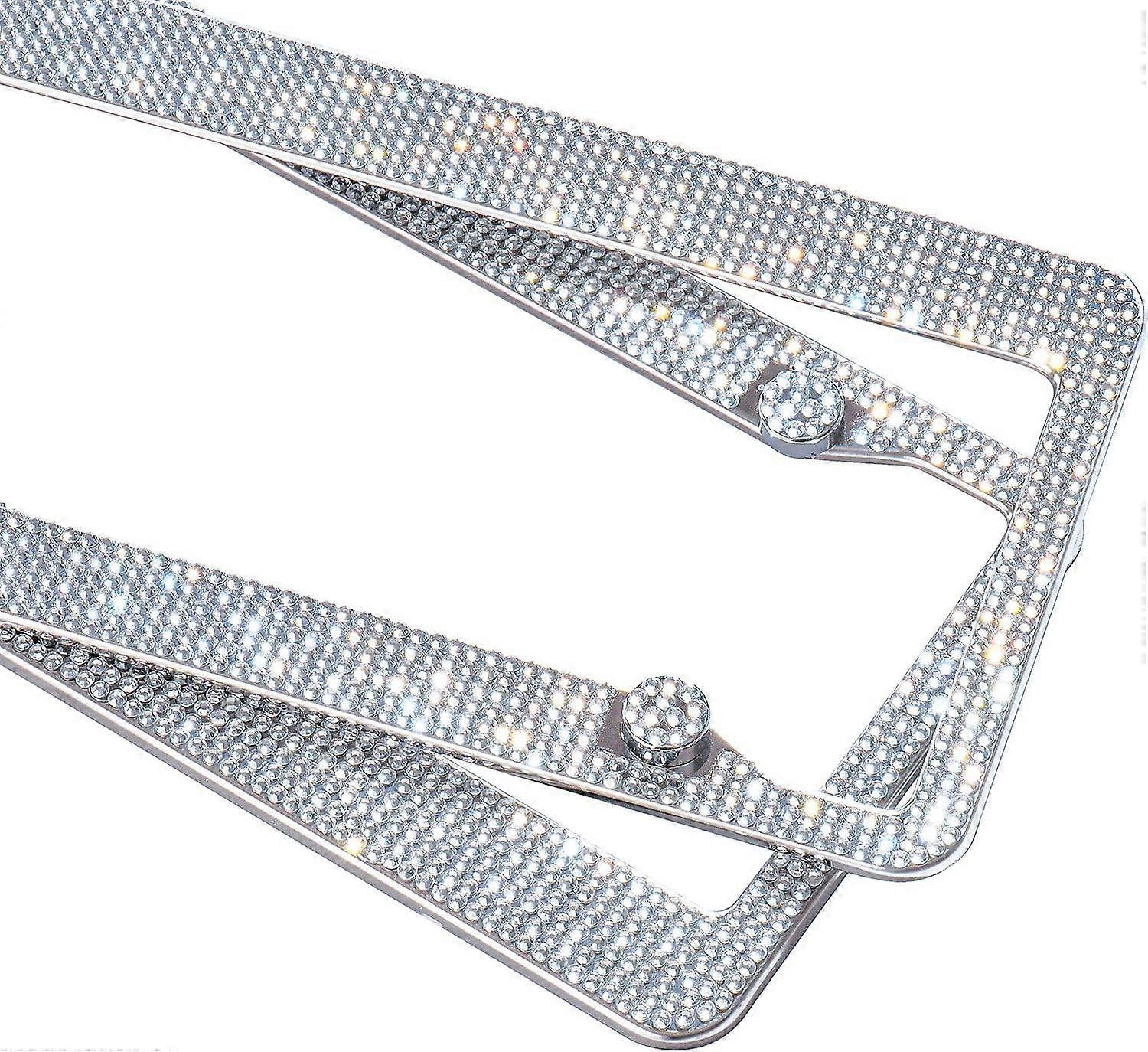 Πλαίσιο πινακίδας κυκλοφορίας 2 Pack Crystal Premium Stainless Steel Bling (Κρύσταλλο)