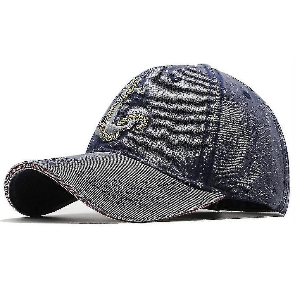 Boat Anchor Embroidered Denim Baseball Retro Hat