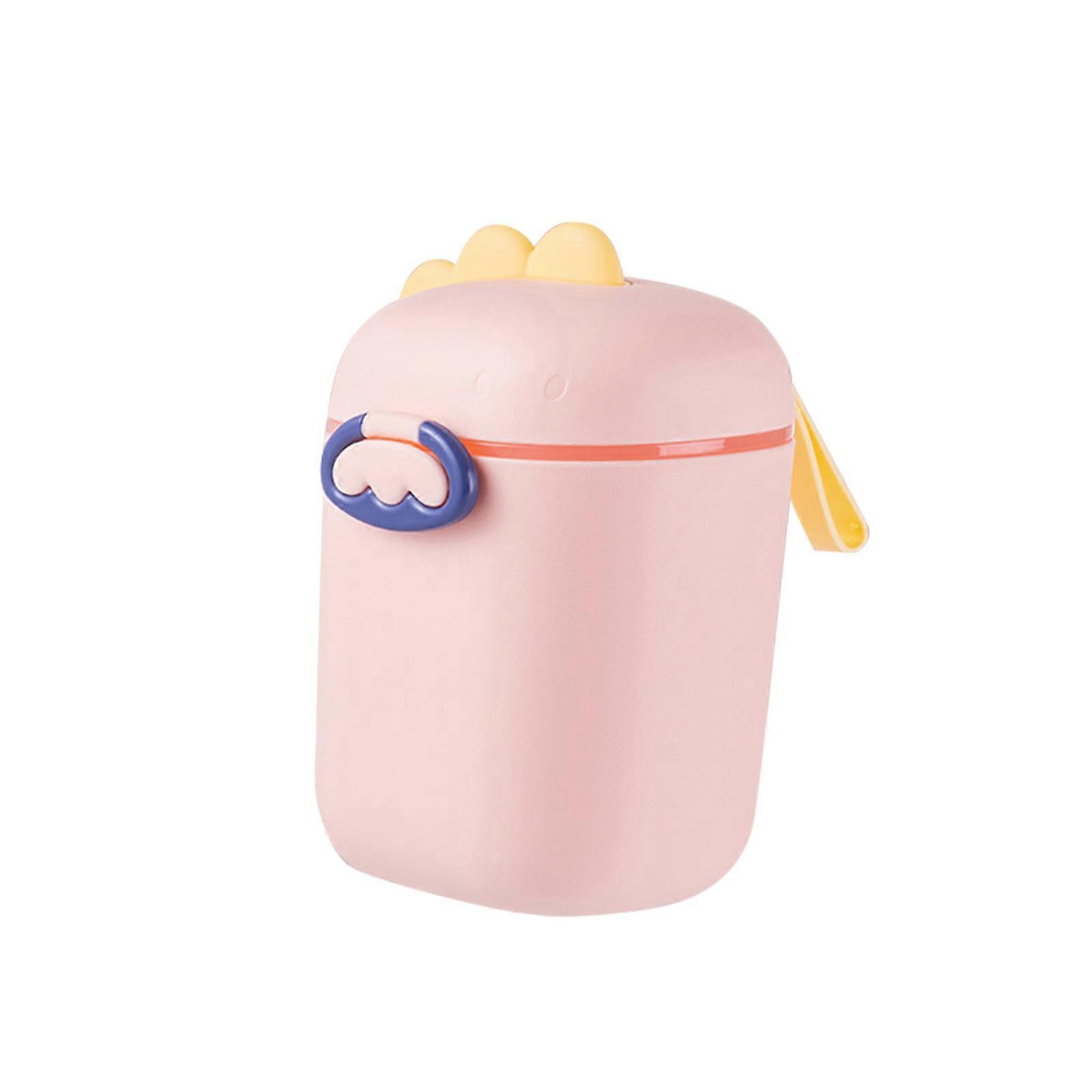 2023 New Upgrade Formula Dispenser with Scoop, Dinosaur Formula Container Portable Milk Powder Storage Box with Handle Fruit Snack Food Holder for Tra