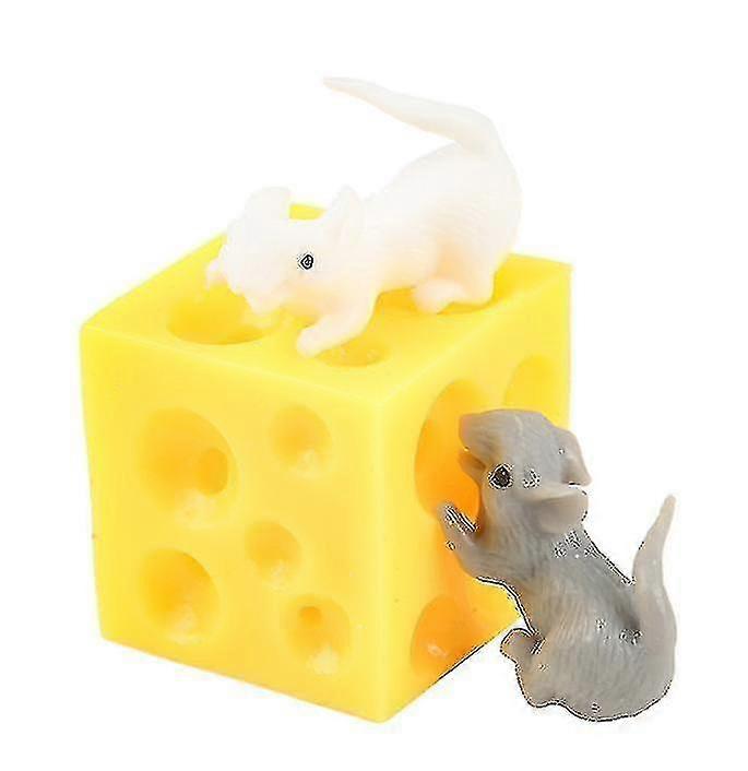 Decompression Mouse And Cheese Toy,squishable Figures Frightening Toy