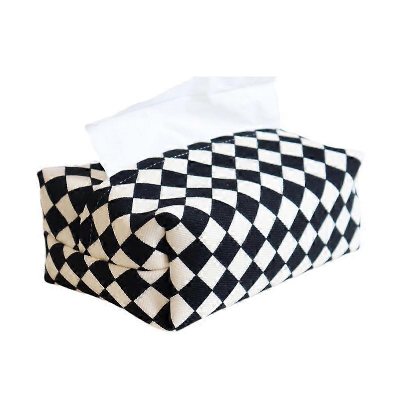 Tissue Box Black and White Diamond Tissue Box
